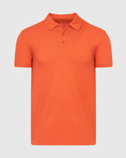 Burnt Orange Heather Short Sleeve Polo