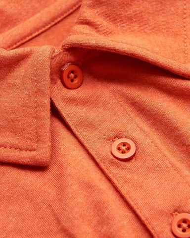 Burnt Orange Heather Short Sleeve Polo