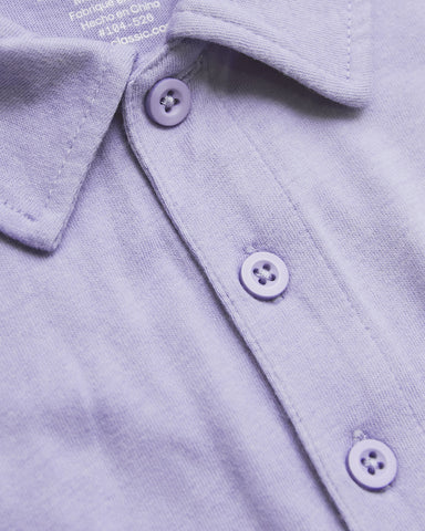 Heather Dark Orchid Short Sleeve Polo