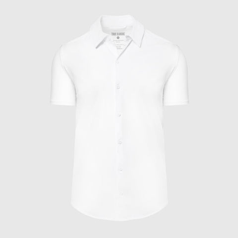 White Short Sleeve Knit Shirt