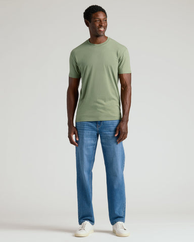 Dark Heather Bay Green Classic Crew Neck