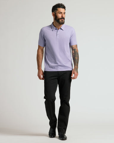 Heather Dark Orchid Short Sleeve Polo