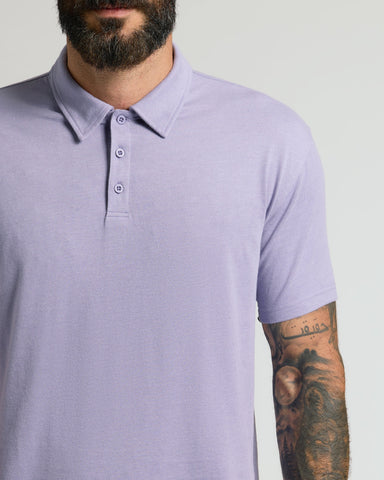 Heather Dark Orchid Short Sleeve Polo