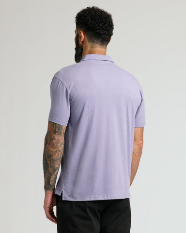 Heather Dark Orchid Short Sleeve Polo