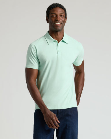 Heather Mist Short Sleeve Polo