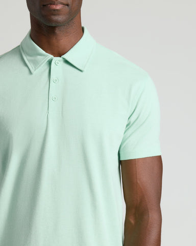 Heather Mist Short Sleeve Polo